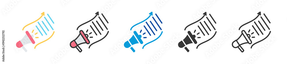 Obraz premium dynamic ads icon set multi style various collection