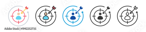 retargeting icon set multi style various collection