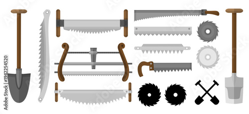 Various Shovels and Saws Models