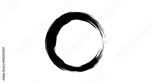 Black Circle Brush Stroke.