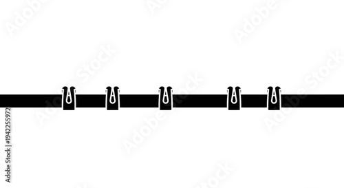 Black metal iron rod.