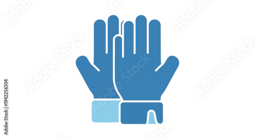 Blue Hand Gloves.
