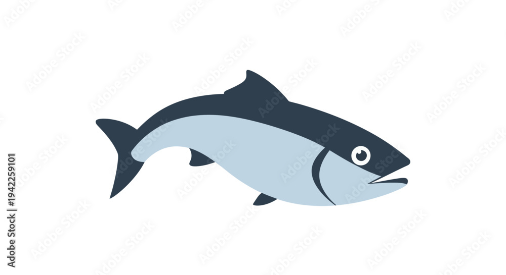 Fototapeta premium Cartoon Fish Illustration.