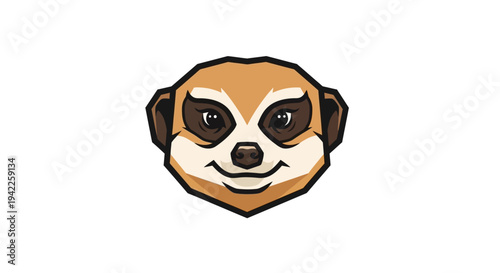 Cartoon Meerkat Face.