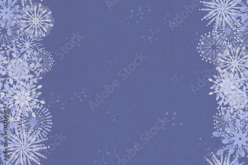 Golden Fireworks Border Background on Blue, Japanese Festival Celebration Design