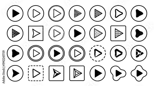 Play Button Icons Collection