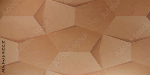 Geometric Hexagonal Pattern with Subtle Shadows and Highlights.