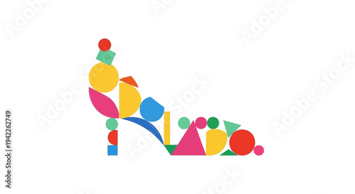 Colorful Shoe Graphic Design.