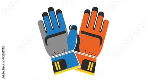 Colorful Work Gloves Pair.