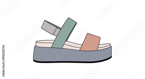 Colorful Womens Summer Sandal.