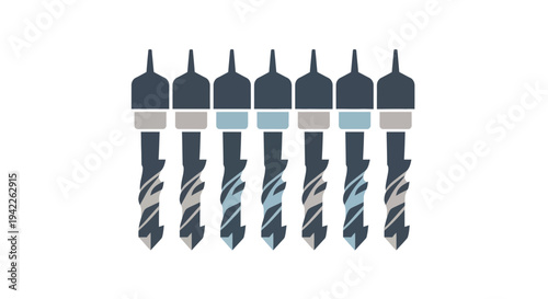 Drill bits metal tools.