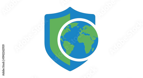 Earth Protection Shield Icon.