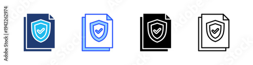 Sheet Multi Style Icon Set Vector 