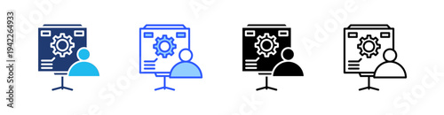 Training Multi Style Icon Set Vector 