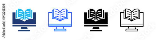 Online Multi Style Icon Set Vector 