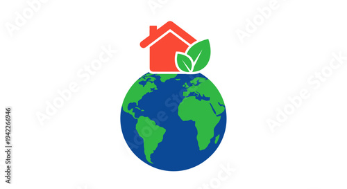 Eco-friendly home global concept.