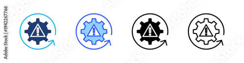 Recovery Multi Style Icon Set Vector 