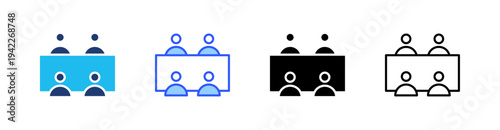 Discussion Multi Style Icon Set Vector 