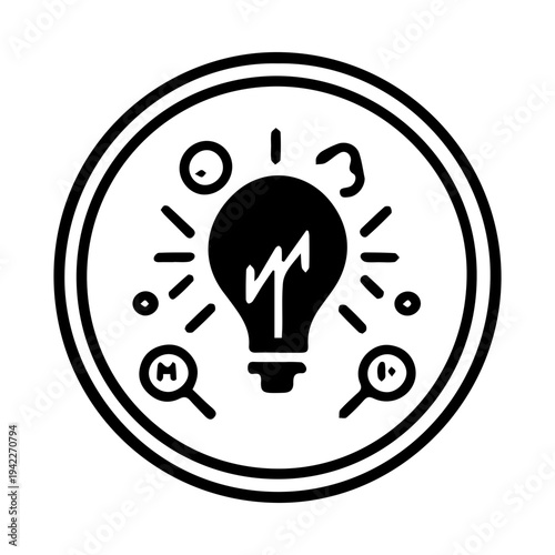 Bright Idea Lightbulb Icon