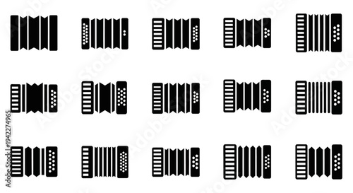 A grid of various barcode designs and patterns displayed neatly in a structured arrangement