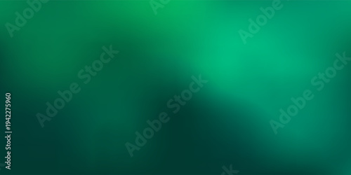 Abstract Emerald Green Gradient Background with Soft Fluid Shapes and Modern Tech Mesh. vector illustration
