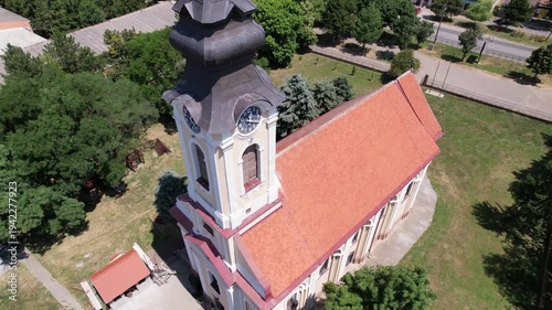 
Aerial View of an Orthodox Church in a Small Village 
Religious and cultural landmarks of Serbia



