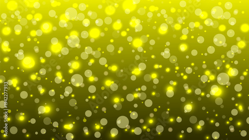 Abstract yellow bokeh blurry light dot on dark background.