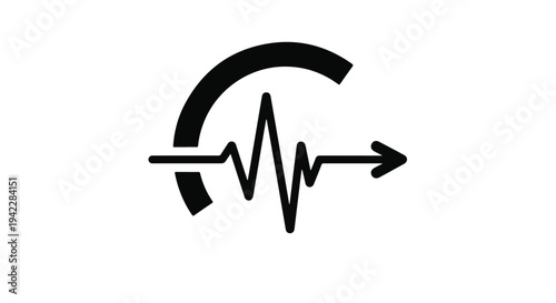 Dynamic Audio Waveform Progressing Signal Icon Symbolizing Sound Mixing and Active Processing