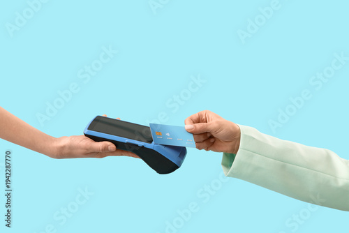 Female hands with payment t...