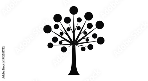 Modern Geometric Tree Design Symbolizing Sustainable Environment and Organic Development