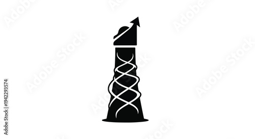 Modern emblem of scientific evolution, whisking together genetics and technology for accelerated future