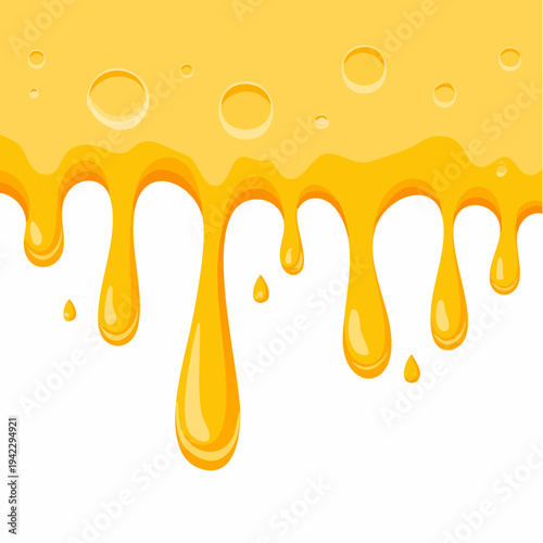 とろけるチーズ液体ドリップ装飾