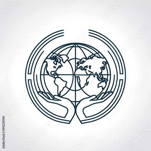 Comprehensive, multilateral cooperation. Vector linear icon isolated on white background.