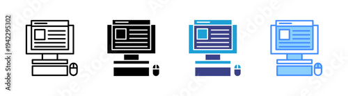 Computer icon set multiple style collection