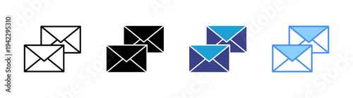 Email  icon set multiple style collection