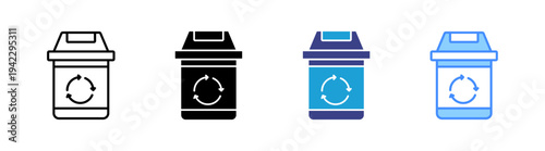 Recycle Bin icon set multiple style collection