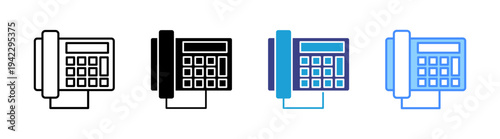 Phone icon set multiple style collection