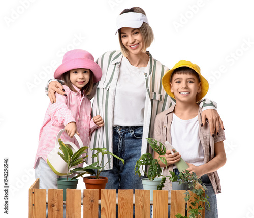 Happy mother and her little...