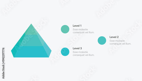Three Level 3D Pyramid Infographic Design