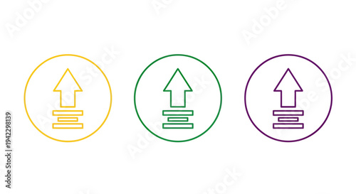 Three minimalist chess pawn icons inside colored circular frames.