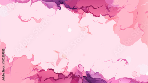 Abstract pink and purple watercolor swirls creating a fluid background