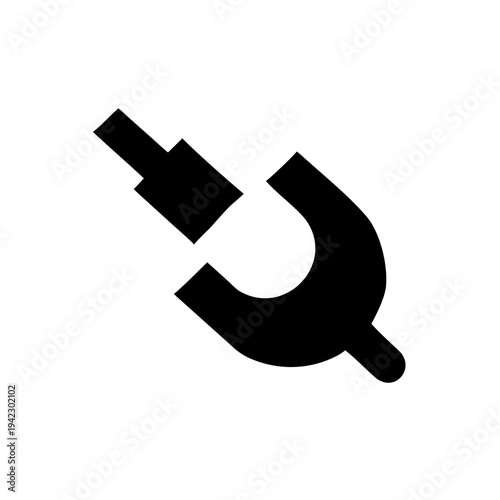 Minimal Micrometer Silhouette Vector Illustration, Precision Measuring Tool Minimal Line Art Micrometer, Engineering Measurement Micrometer Silhouette Icon, Industrial Micrometer Tool Minimal Black