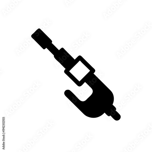 micrometer, micrometer silhouette, micrometer icon, micrometer vector, precision measurement, measuring tool, engineering tool, mechanical tool, industrial tool, measurement instrument, caliper microm
