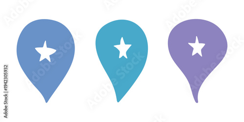 Set of hand drawn map pin Map marker pointer sign GPS and mapping tools Location pin symbol Pinpoint clipart in doodle style Single element for web, design