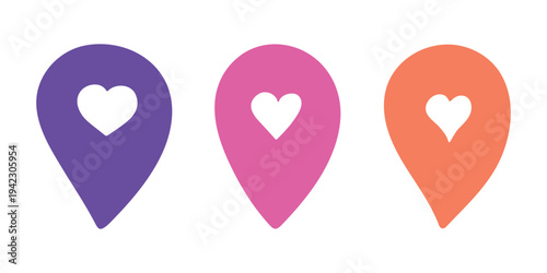 Set of hand drawn map pin Map marker pointer sign GPS and mapping tools Location pin symbol Pinpoint clipart in doodle style Single element for web, design