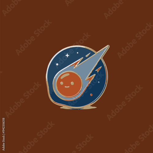 meteor falling vector poster with diagonal streak line.eps