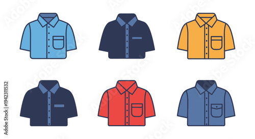 Work Shirt Line art vector minimal dynamic tone
