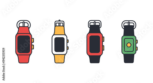 Wristband Line art vector set creative modern abstract illustration