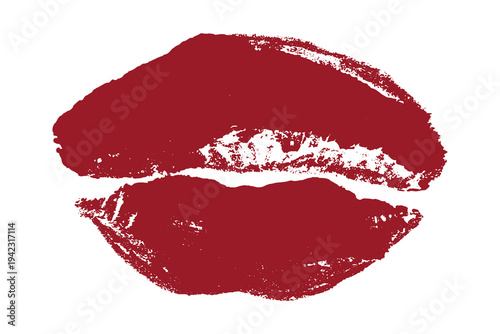 Lipstick kiss mark Romantic lip print Imprint of lips kiss Sexy lips makeup Female mouth Love symbol Design element for beauty fashion poster Valentines Day wedding