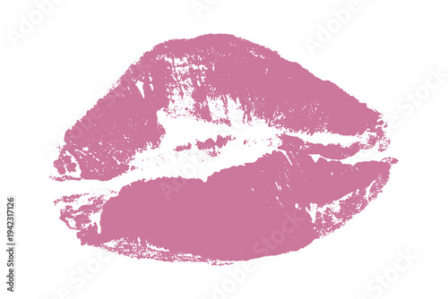 Lipstick kiss mark Romantic lip print Imprint of lips kiss Sexy lips makeup Female mouth Love symbol Design element for beauty fashion poster Valentines Day wedding